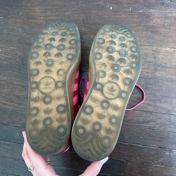 Adidas Gazelle Collegiate Red Lucid Pink Collegiate Red/Lucid Pink/Core White - Picture 9 of 9